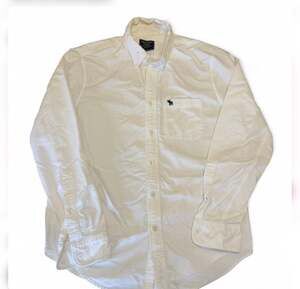 Abercrombie & Fitch Men's Large White Oxford Muscle Button Down Shirt